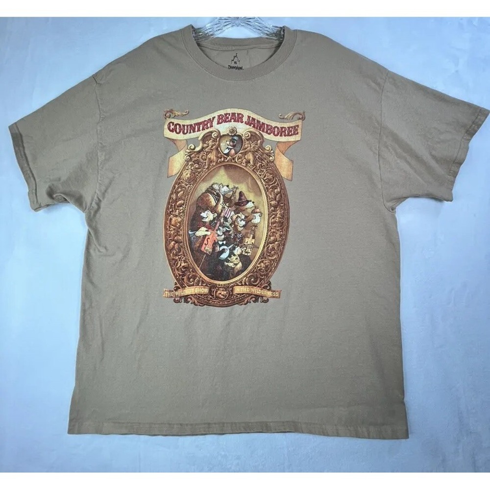 Disneyland‎ Country Bear Jamboree Shirt Mens XL Brown Hanes Disneyworld